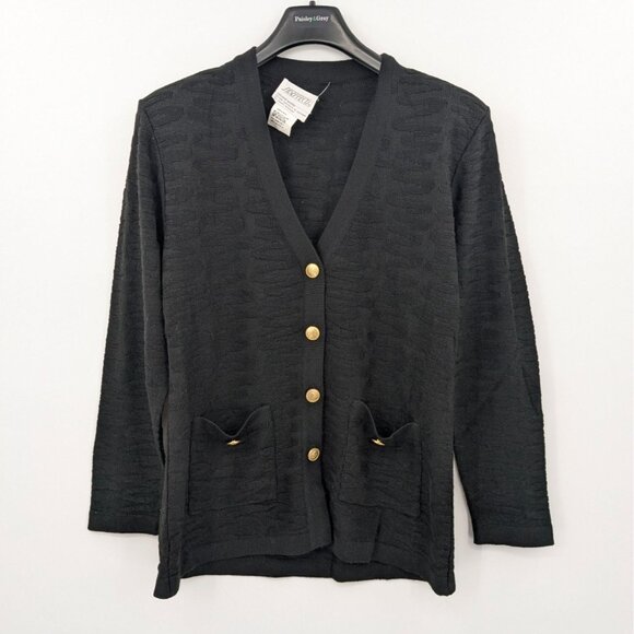 Vintage Side Effects Knit Cardigan Women Size M Patch Pockets Retro 90s Textured - Picture 1 of 9